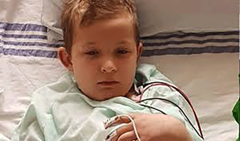 ابوالفضل هفت ساله به دلیل ترما بستری شده است.