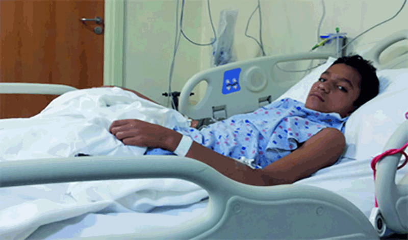 محمدمهدی چهارده&zwnj;ساله به دلیل&nbsp;عفونت بستری شده است.