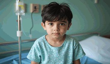 مجتبی هفت&zwnj;ساله به دلیل تروما به دست بستری شده است.