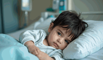 محمدآمین دوساله به دلیل تشنج بستری شده است.