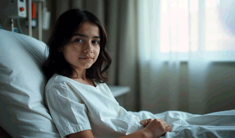 سمانه(9)چهارده&zwnj;ساله به دلیل تشنج بستری شده است.