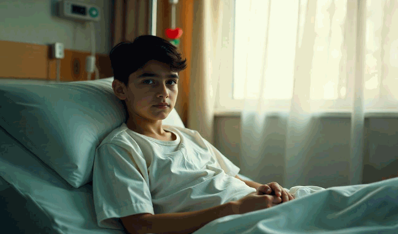 محمد چهارده&zwnj;ساله به دلیل&nbsp;شکستگی پا&nbsp;بستری شده است.