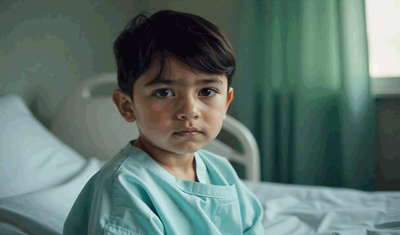 ولید ده&zwnj;ساله به دلیل&nbsp;شکستگی دست بستری شده است.