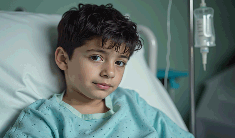 سیدمحمدباقر(1)هشت&zwnj;ساله&nbsp;به دلیل مشکل متابولیک بستری شده است.