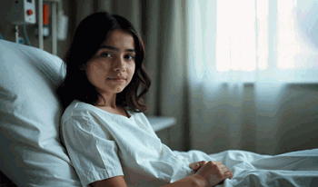 سمانه(11)چهارده&zwnj;ساله به دلیل تب بستری شده است.