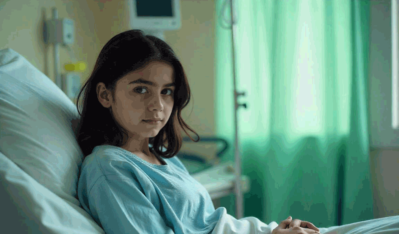 ریحانه هفده&zwnj;ساله&nbsp;به دلیل کیست تخمدان بستری شده است.