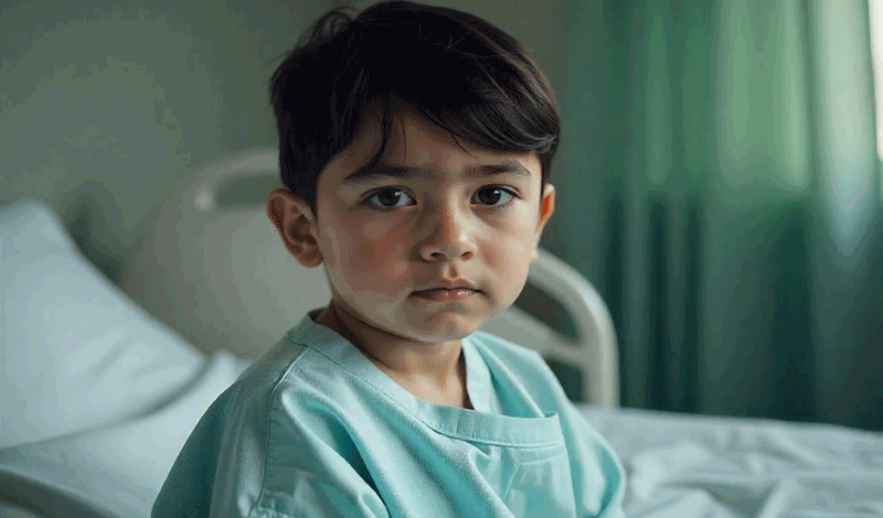 سید آرمان&nbsp;هشت&zwnj;ساله&nbsp;به دلیل&nbsp;تورم دست و پا بستری شده است.