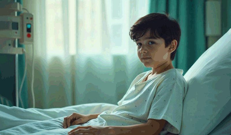 امیرحسین ده&zwnj;ساله به دلیل&nbsp;عفونت ریه بستری شده است.