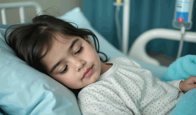 بهار هفت&zwnj;ساله به دلیل سرماخوردگی بستری شده است.