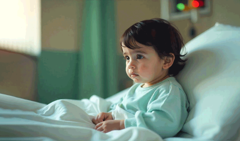 علی&zwnj;اصغر هشت&zwnj;ماهه به دلیل عفونت ریه بستری شده است.