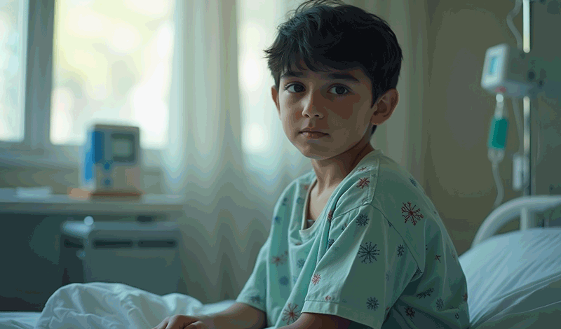 محمدمتین(2)سیزده&zwnj;ساله به دلیل&nbsp;تب بستری شده است.