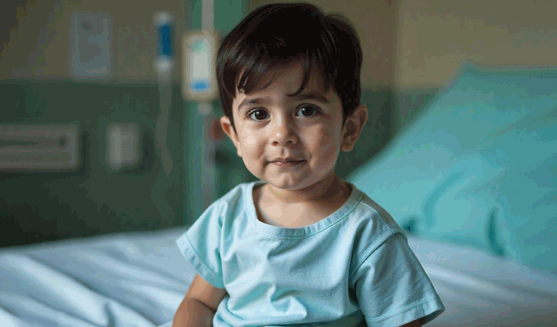 امیرمهدی دوساله به دلیل&nbsp;تب بستری شده است.