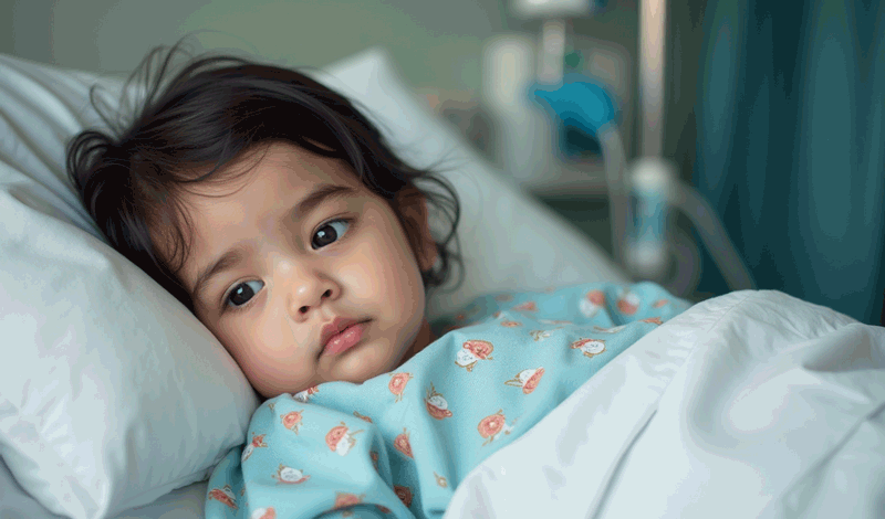 نازنین زینب دوساله به دلیل&nbsp;تب بستری شده است.