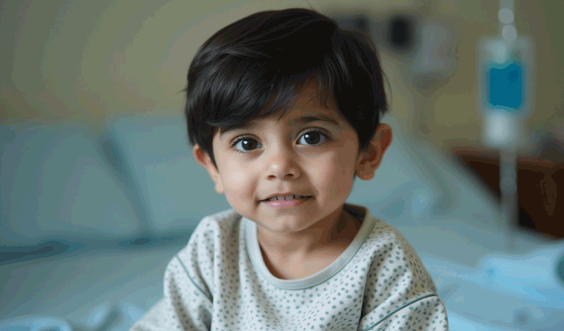 محمدیاسین چهارساله به دلیل&nbsp;عفونت ریه بستری شده است.