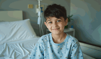 امیرحسین یازده&zwnj;ساله به دلیل&nbsp;شکستگی پا بستری شده است.