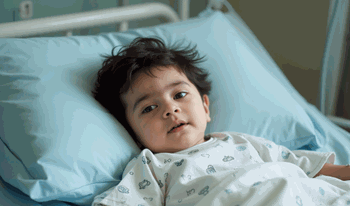 محمدسبحان دوساله به دلیل&nbsp;دل درد بستری شده است.