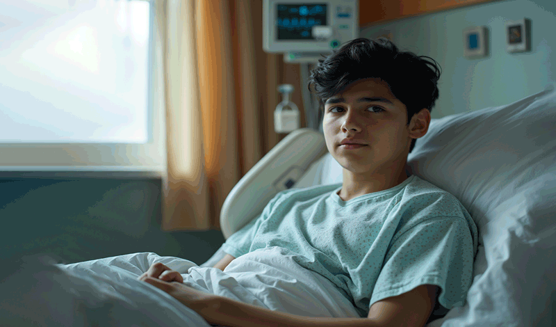 محمدطاها هفده&zwnj;ساله به دلیل&nbsp;عفونت بیضه بستری شده است.