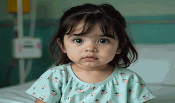 نازنین رقیه یک&zwnj;ساله به دلیل&nbsp;عفونت ریه بستری شده است.