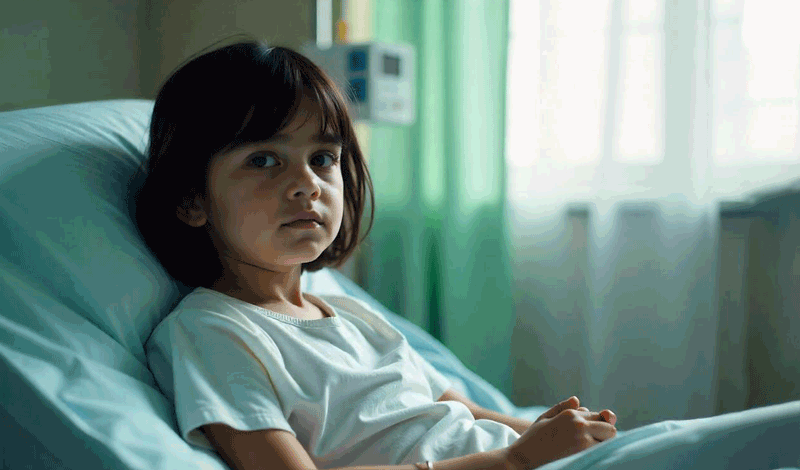 کاتیا&nbsp;ده&zwnj;ساله به دلیل درد شکم بستری شده است.