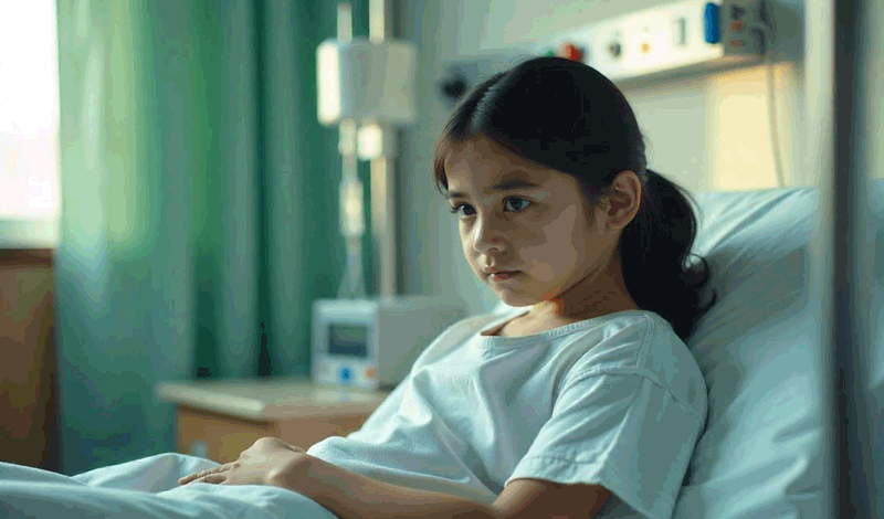 سارا&nbsp;ده&zwnj;ساله به دلیل کاهش سطح هوشیاری بستری شده است.