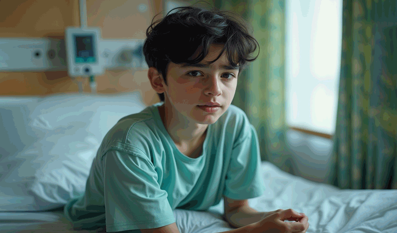 آلان&nbsp;ده&zwnj;ساله به دلیل&nbsp;کبودی انگشتان پا&nbsp;بستری شده است.