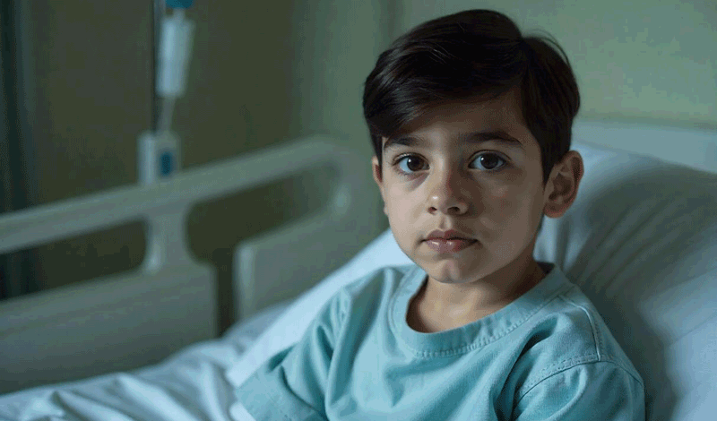 عثمان نه&zwnj;ساله به دلیل&nbsp;عفونت ریه بستری شده است.