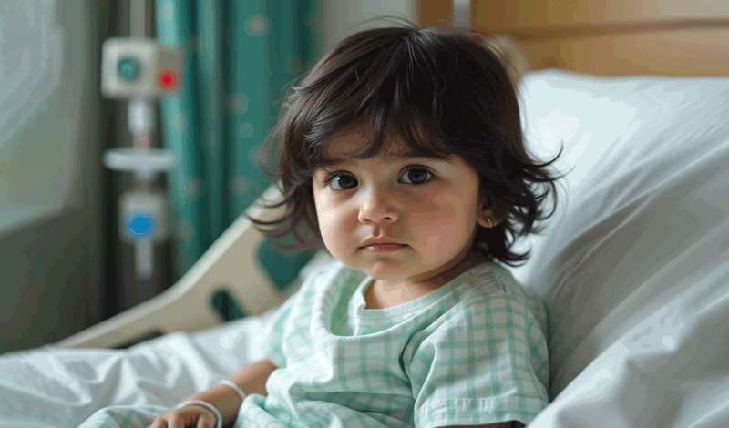 لیلا(2)شش&zwnj;ماهه به دلیل اسهال بستری شده است.