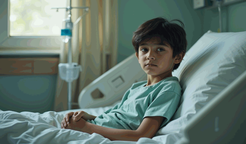 امید ده&zwnj;ساله&nbsp;به دلیل عفونت ریه بستری شده است.