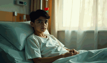 معاذ دوازده&zwnj;ساله به دلیل مشکل قلبی بستری شده است.
