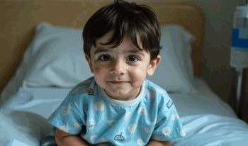 محمدادریس چهارساله به دلیل ضعف و بیحالی بستری شده است.